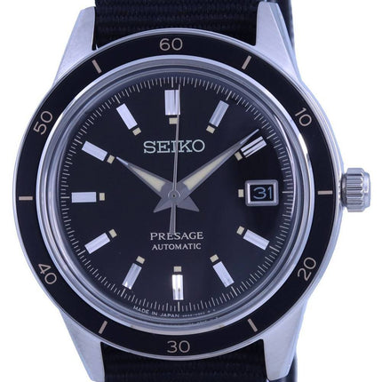 Montre pour homme Seiko Presage Style des annÃ©es 60 avec cadran noir et bracelet en nylon automatique SRPG09 SRPG09J1 SRPG09J