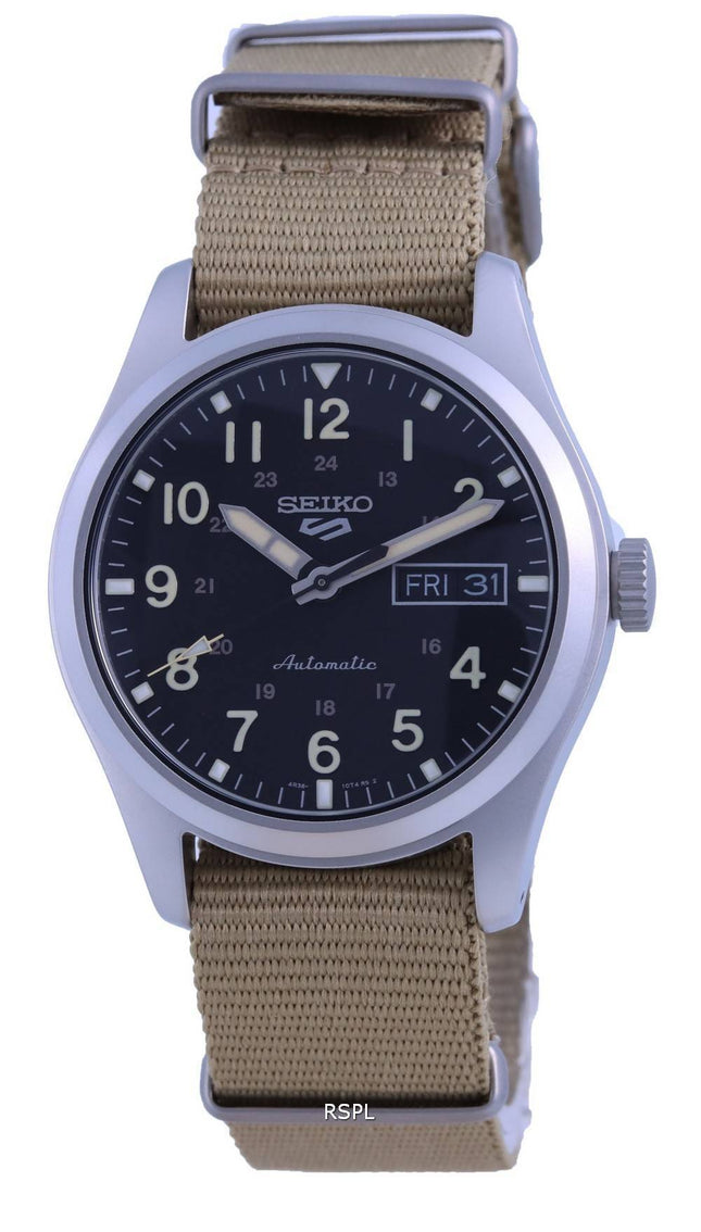 Montre Homme Seiko 5 Sports Field Cadran Noir Automatique SRPG35 SRPG35K1 SRPG35K 100M