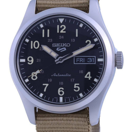 Montre homme Seiko 5 Sports Field, cadran noir, automatique, SRPG35 SRPG35K1 SRPG35K, étanche à 100 m, reconditionnée