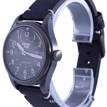Montre homme Seiko 5 Sports Field Collection, cadran marron, bracelet cuir, automatique, SRPG41 SRPG41K1 SRPG41K, étanche à 100 m, reconditionnée