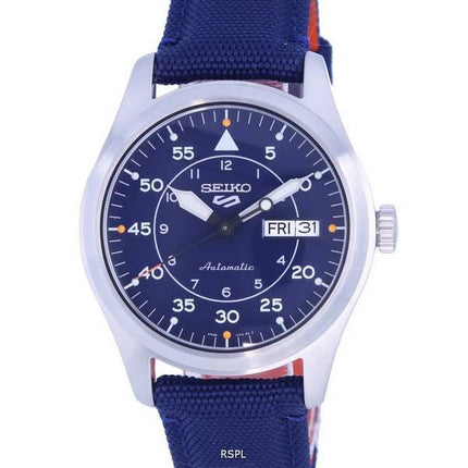 Seiko 5 Sports Flieger Nylon Cadran Bleu Automatique SRPH31K1 100M Montre Homme