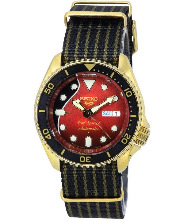 Seiko 5 Sports Brian May Red Special Edition Limitée Bracelet en Nylon Automatique SRPH80J1 100M Montre Homme