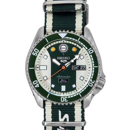 Montre homme Seiko 5 Sports Honda Super Cub édition limitée, cadran blanc et vert, automatique, SRPJ49K1, 100 m
