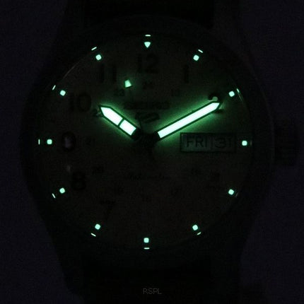 Seiko 5 Sports Desert Kit Midfield Bracelet en nylon Cadran crème Automatique SRPJ83K1 100M Montre pour homme