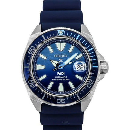 Montre pour homme Seiko Prospex Samurai PADI édition spéciale à cadran bleu automatique SRPJ93K1 200M