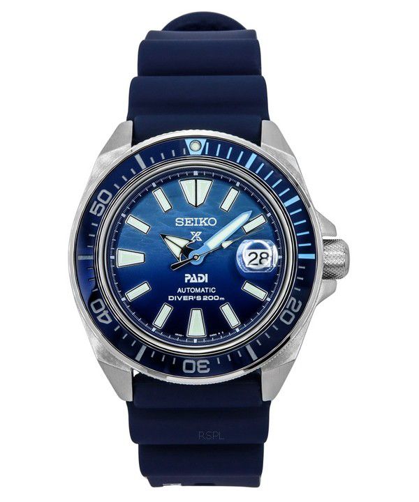 Montre pour homme Seiko Prospex Samurai PADI édition spéciale à cadran bleu automatique SRPJ93K1 200M