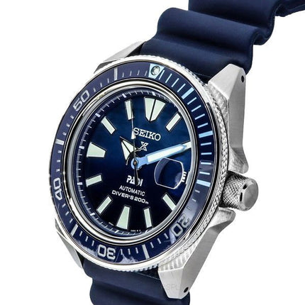 Montre pour homme Seiko Prospex Samurai PADI édition spéciale à cadran bleu automatique SRPJ93K1 200M
