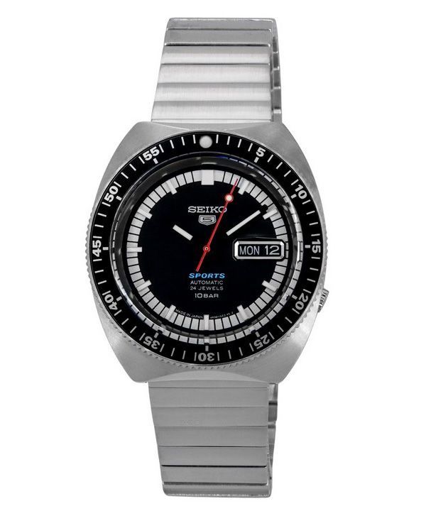 Montre pour homme Seiko 5 Sports SKX 55e anniversaire édition limitée en acier inoxydable cadran noir 24 bijoux automatique SRP