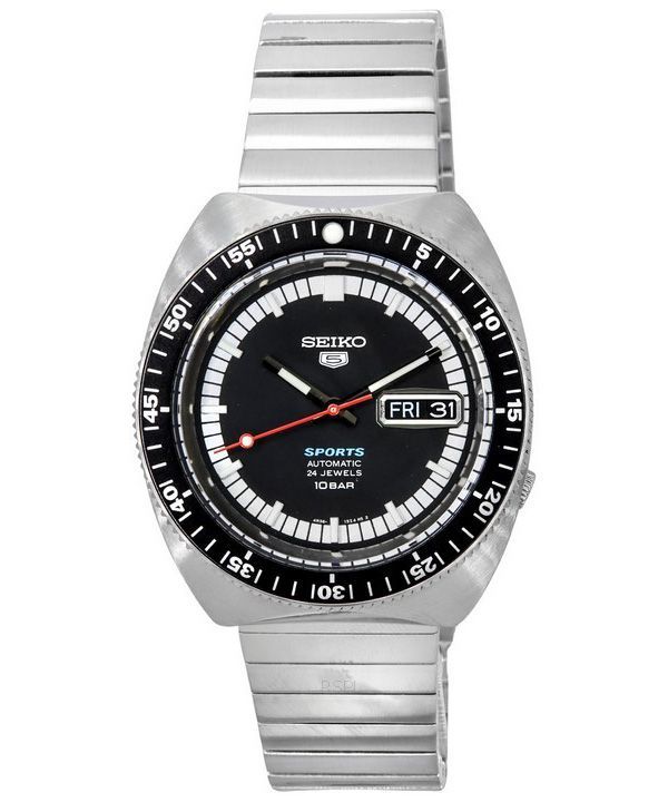 Seiko 5 Sports SKX 55th Anniversary Limited Edition Stainless Steel Black Dial 24 Jewels Automatic SRPK Men's Watch