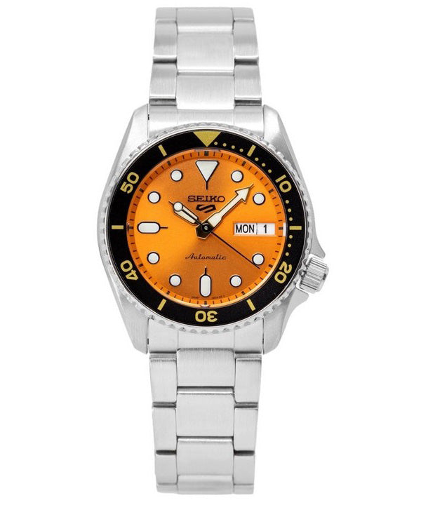 Montre pour homme Seiko 5 Sports SKX Style Midi cadran orange automatique SRPK35K1 100M
