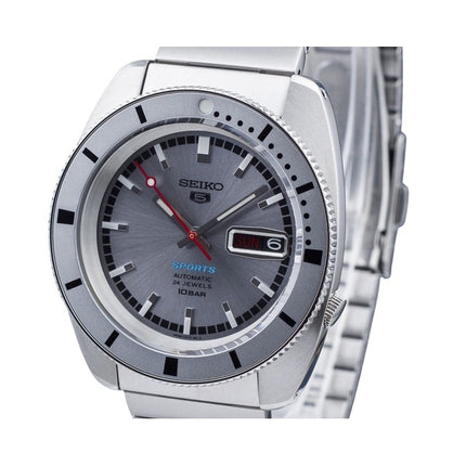 Montre homme Seiko 5 Sports 1968 Recreation édition limitée cadran gris argenté automatique SRPL03K1 100M avec bracelet suppléme