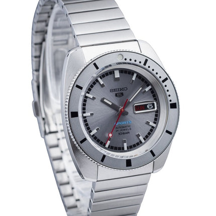 Montre homme Seiko 5 Sports 1968 Recreation édition limitée cadran gris argenté automatique SRPL03K1 100M avec bracelet suppléme