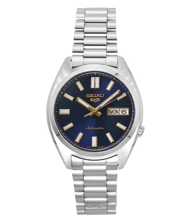 Montre homme Seiko 5 Sports SNXS en acier inoxydable, cadran bleu, automatique SRPL55K1, étanche à 100 m