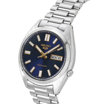 Montre homme Seiko 5 Sports SNXS en acier inoxydable, cadran bleu, automatique SRPL55K1, étanche à 100 m