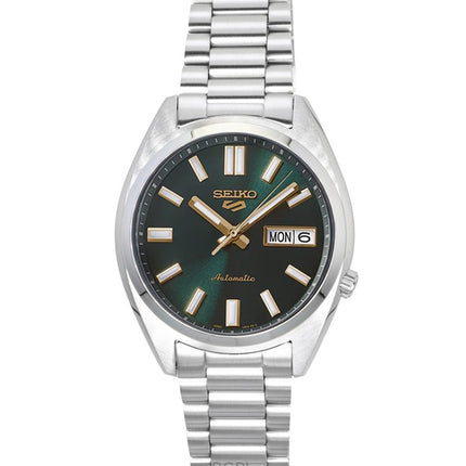 Montre homme Seiko 5 Sports SNXS en acier inoxydable, cadran vert, automatique SRPL57K1, étanche à 100 m