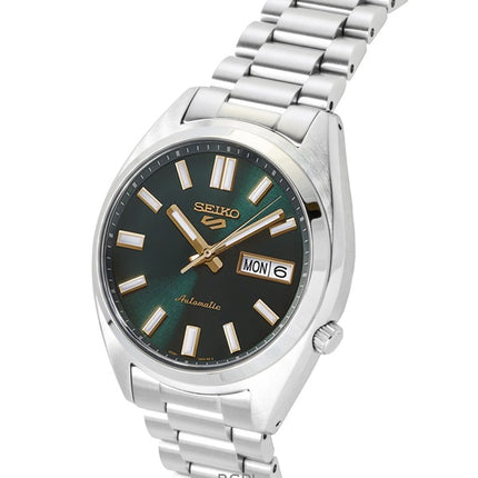 Montre homme Seiko 5 Sports SNXS en acier inoxydable, cadran vert, automatique SRPL57K1, étanche à 100 m