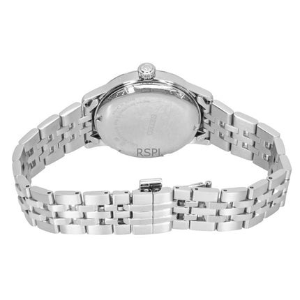 Montre femme Seiko Presage Cocktail avec accents de diamants, cadran vert menthe, acier inoxydable, automatique SRPL63J1