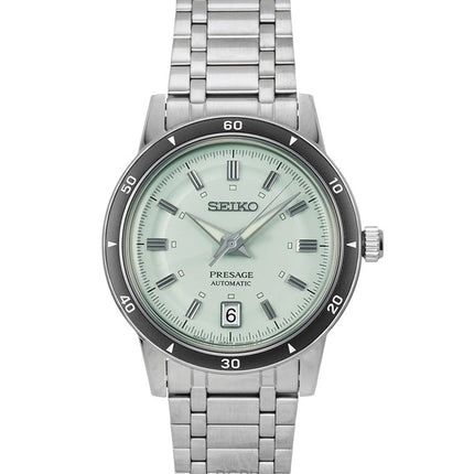 Montre homme Seiko Presage Style années 60, cadran vert menthe, automatique SRPL71J1, en acier inoxydable