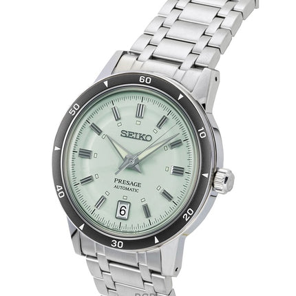 Montre homme Seiko Presage Style années 60, cadran vert menthe, automatique SRPL71J1, en acier inoxydable