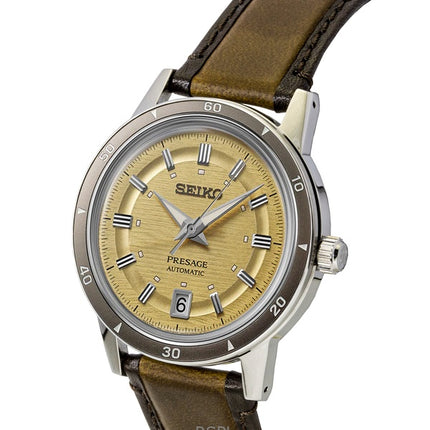 Montre homme Seiko Presage Style années 60, cadran doré, automatique SRPL75J1