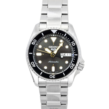 Montre homme Seiko 5 Sports SKX Street Stonewash en acier inoxydable, cadran noir, automatique SRPL79K1, étanche à 100 m
