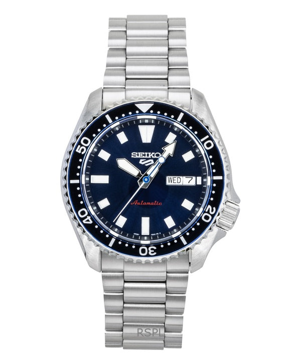 Montre homme Seiko 5 Sports SKX Redux en acier inoxydable, cadran bleu, automatique SRPL83K1, étanche à 100 m