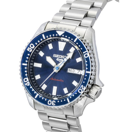 Montre homme Seiko 5 Sports SKX Redux en acier inoxydable, cadran bleu, automatique SRPL83K1, étanche à 100 m
