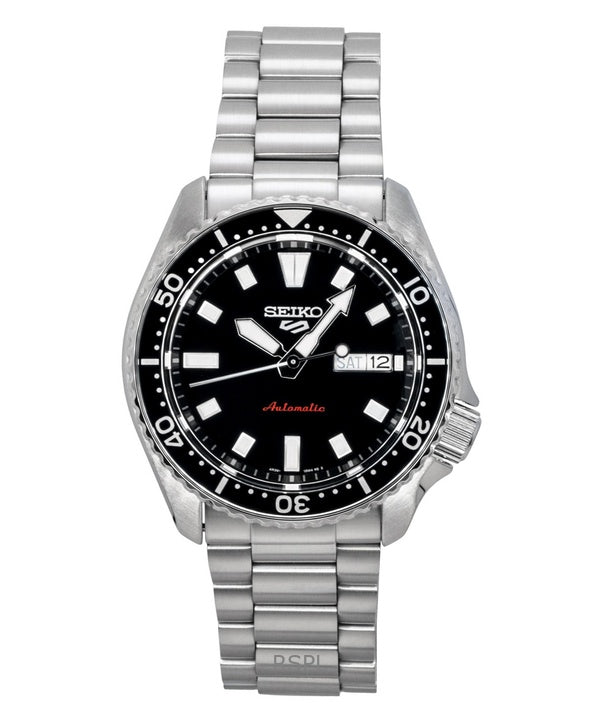 Montre homme Seiko 5 Sports SKX Redux en acier inoxydable, cadran noir, automatique SRPL85K1, étanche à 100 m