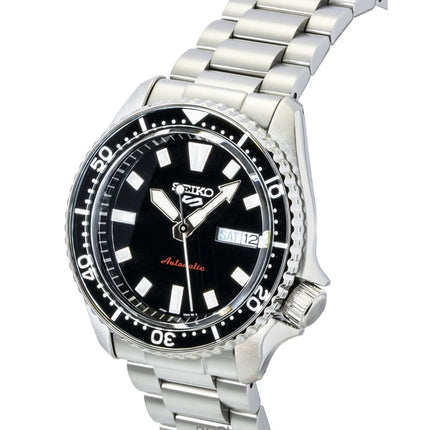 Montre homme Seiko 5 Sports SKX Redux en acier inoxydable, cadran noir, automatique SRPL85K1, étanche à 100 m