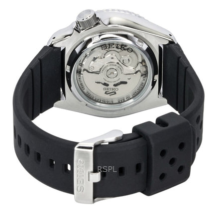 Montre homme Seiko 5 Sports SKX Redux, bracelet en silicone, cadran orange, automatique SRPL89K1, étanche à 100 m