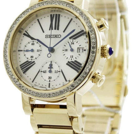 Montre Seiko chronographe Cabochon Couronne SRW014P1 SRW014P SRW014 féminin