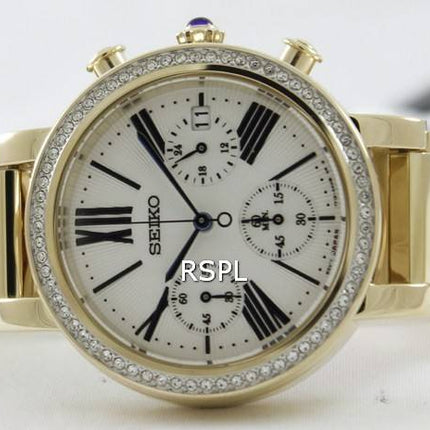 Montre Seiko chronographe Cabochon Couronne SRW014P1 SRW014P SRW014 féminin