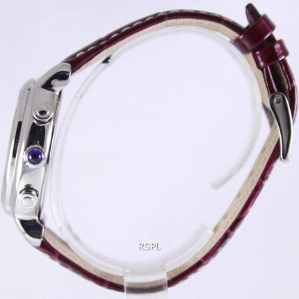 Montre Seiko Quartz chronographe cuir sangle SRW875P2 féminin