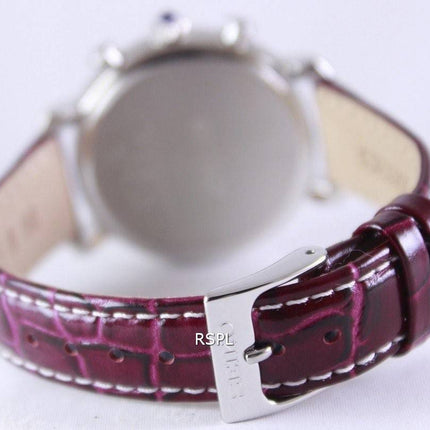 Montre Seiko Quartz chronographe cuir sangle SRW875P2 féminin