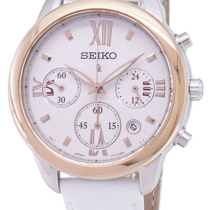 Montre Seiko Lukia Chronographe Quartz SRWZ84 SRWZ84P1 SRWZ84P pour femme, remise à neuf