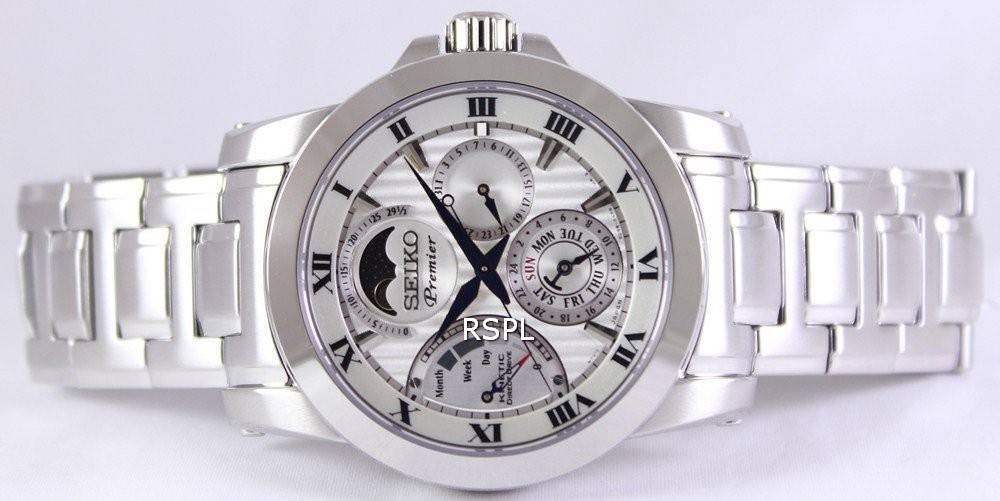 Montre Seiko Premier Kinetic Direct Drive Moon Phase SRX011P1