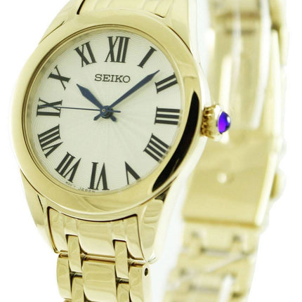 Montre Seiko Gold Tone Quartz SRZ384P féminin
