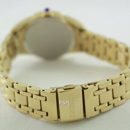 Montre Seiko Gold Tone Quartz SRZ384P féminin