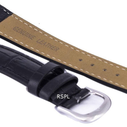 Bracelet de cuir noir Ratio marque 18mm