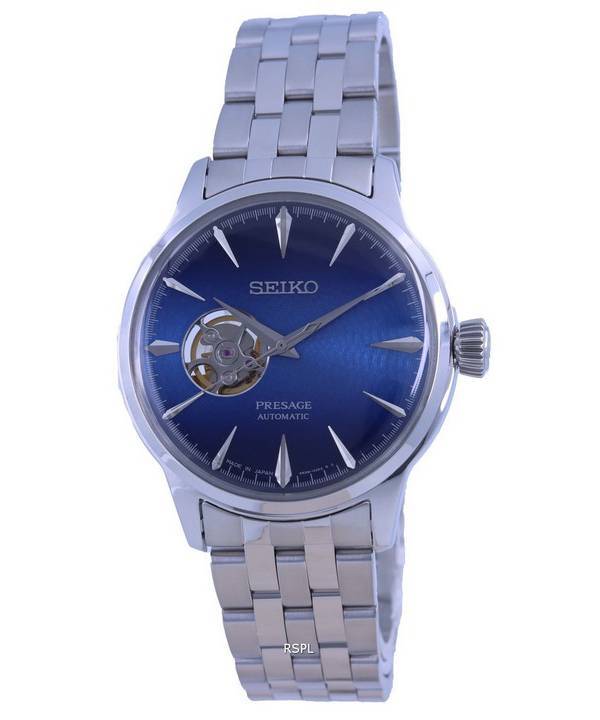 Montre Homme Seiko Presage Cocktail Time &quot,Blue Acapulco&quot, Cœur Ouvert Automatique SSA439 SSA439J1 SSA439J