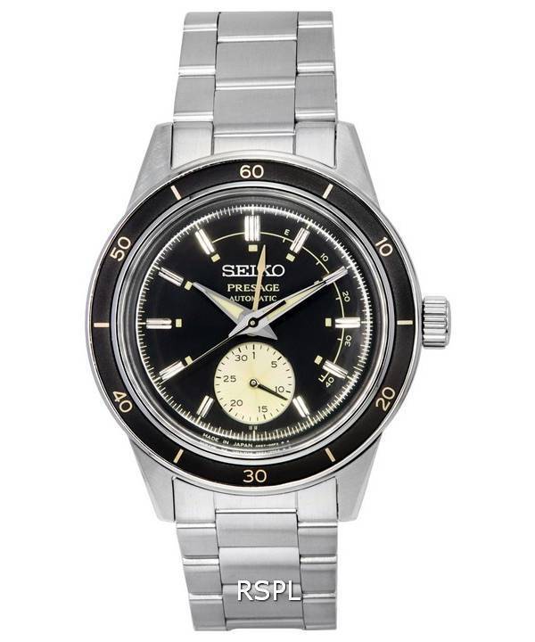 Montre Homme Seiko Presage Style60s Cadran Noir Automatique SSA449 SSA449J1 SSA449J