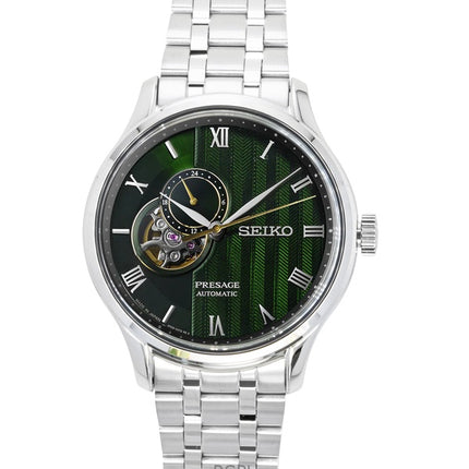 Montre homme Seiko Presage Japanese Garden en acier inoxydable, cadran vert, automatique SSA463J1