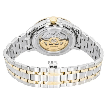 Montre homme Seiko Presage Japanese Garden en acier inoxydable, cadran doré, automatique SSA464J1