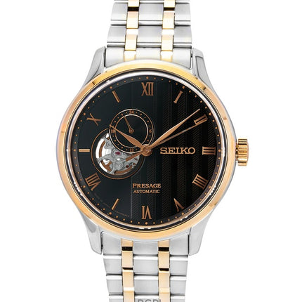 Montre homme Seiko Presage Japanese Garden bicolore en acier inoxydable, cadran marron, automatique SSA466J1