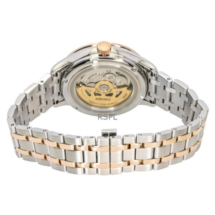 Montre homme Seiko Presage Japanese Garden bicolore en acier inoxydable, cadran marron, automatique SSA466J1