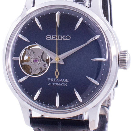 Montre pour femme Seiko Presage Automatic Cocktail Time Blue Moon SSA785 SSA785J1 SSA785J Open Heart