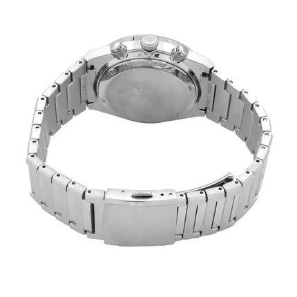 Montre Seiko Discover More Classic Chronograph en acier inoxydable avec cadran gris et quartz SSB455P1 100M pour homme