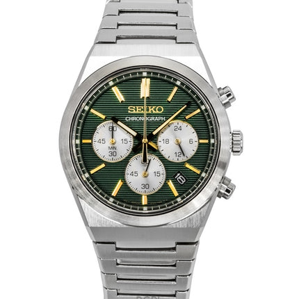Montre Seiko Sport Chronographe Acier Inoxydable Cadran Vert Quartz SSB461P1 100M Homme