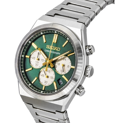Montre Seiko Sport Chronographe Acier Inoxydable Cadran Vert Quartz SSB461P1 100M Homme