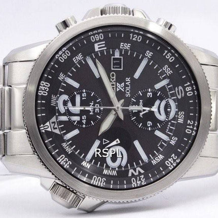 Seiko solaire alarme chronographe SSC075P1 SSC075P SSC075